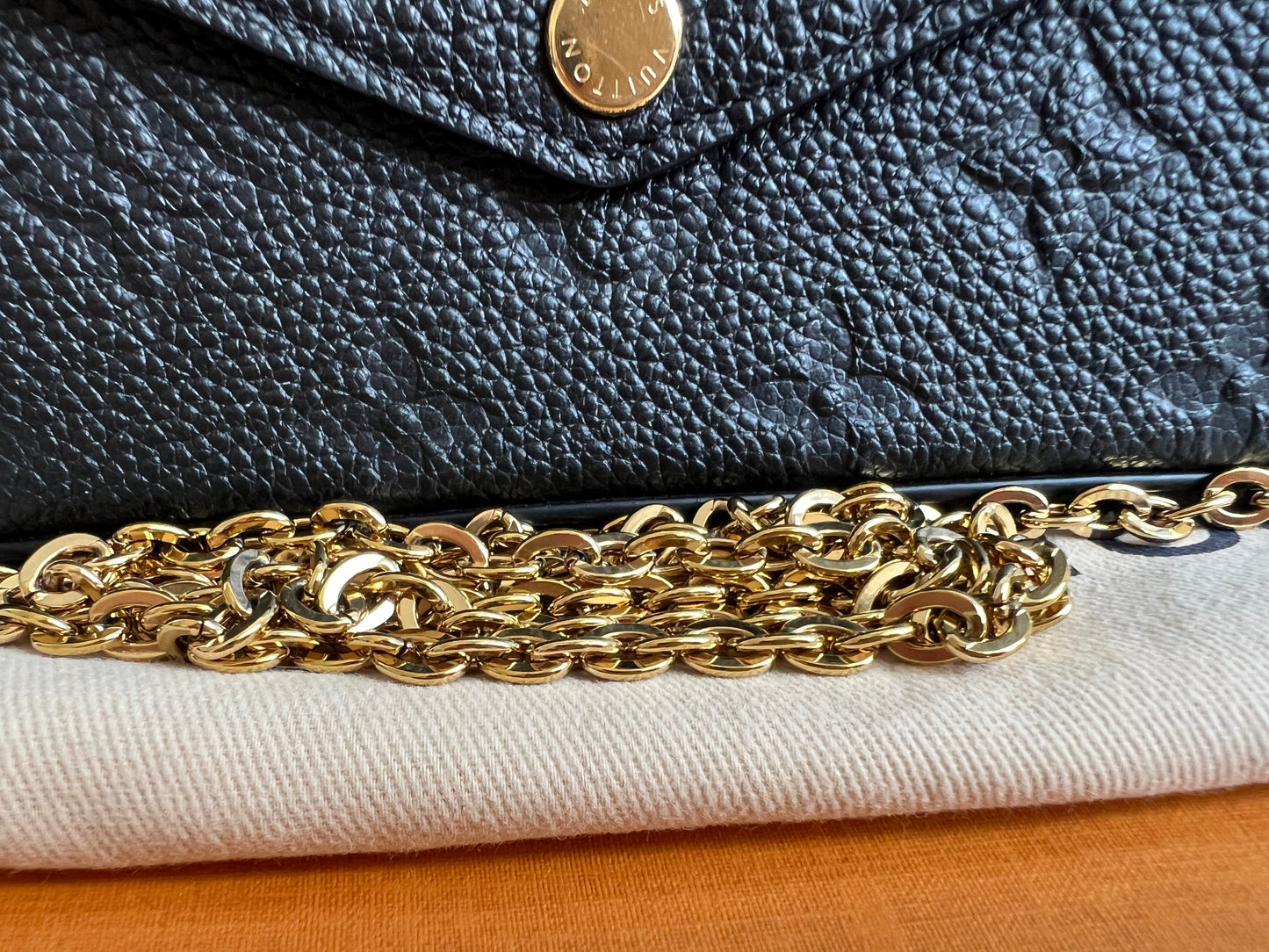 Louis Vuitton Felicie Pochette Black Empreinte Monogram (RRP £1230)