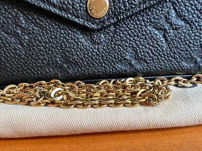 Louis Vuitton Felicie Pochette Black Empreinte Monogram (RRP £1230)