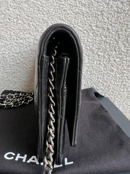 Chanel Wallet on Chain in Black Lambskin Silver Hardware (RRP £2,930)