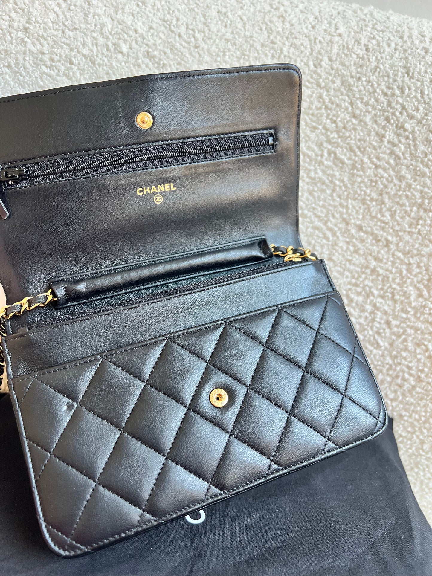 Chanel Wallet on Chain in Black Lambskin Gold Hardware (RRP £2,930)