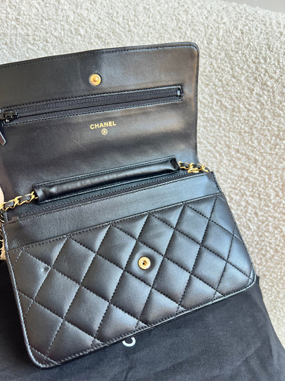 Chanel Wallet on Chain in Black Lambskin Gold Hardware (RRP £2,930)