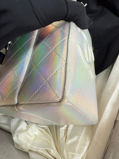 Chanel Iridescent Silver Lait De Coco Milk Carton Bag