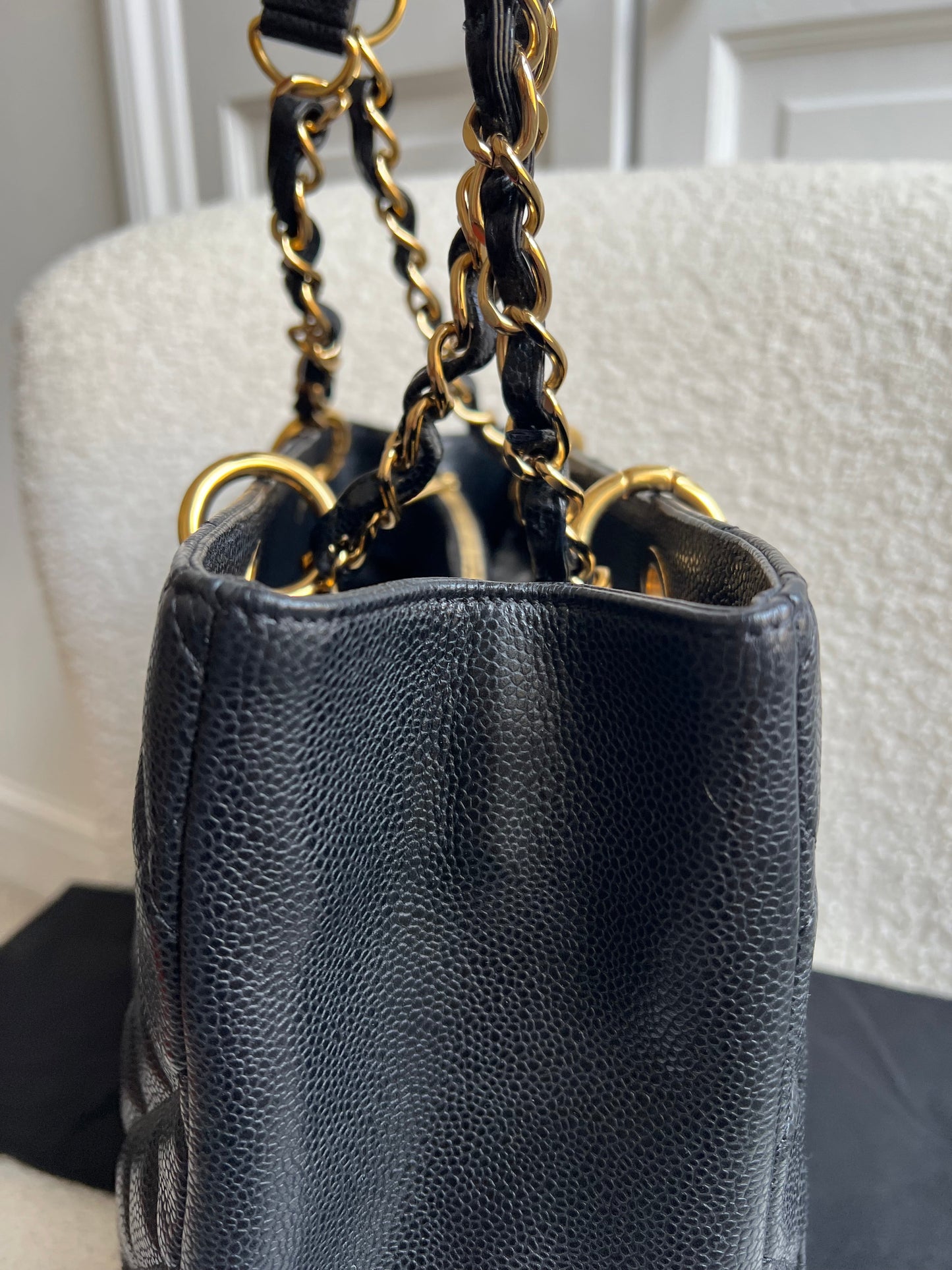 Chanel Black Caviar Grand Shopper Tote Gold Hardware (GST)