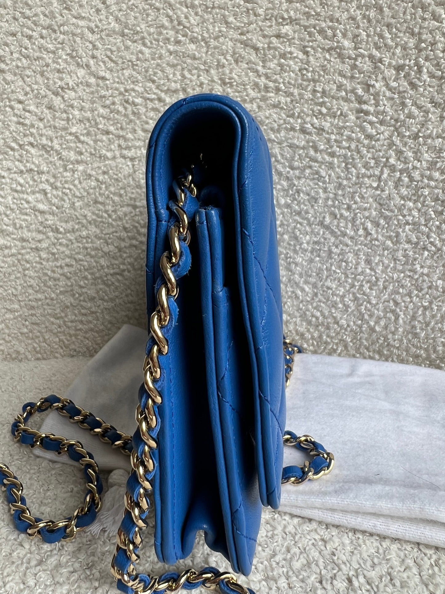 Chanel Blue Lambskin Wallet on Chain (RRP £2,930)