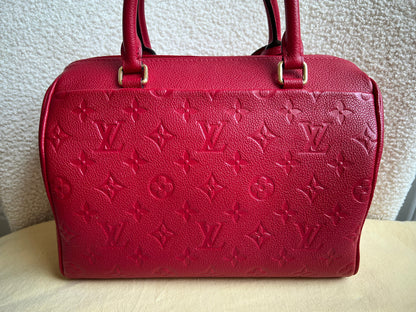 Louis Vuitton Speedy 25 Red Empreinte (RRP £1,840)