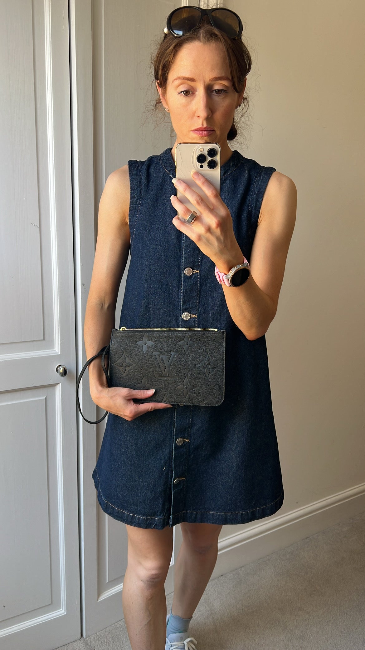 Louis Vuitton Pouch (from Neverfull) Black Empreinte