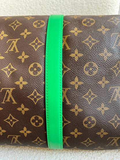 Louis Vuitton Keepall Bandouliere 50 Monogram Macassar and Minty Green (RRP £2,520)