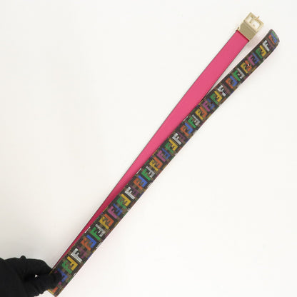 FENDI Zucchino PVC FF Logo Belt Multi Color