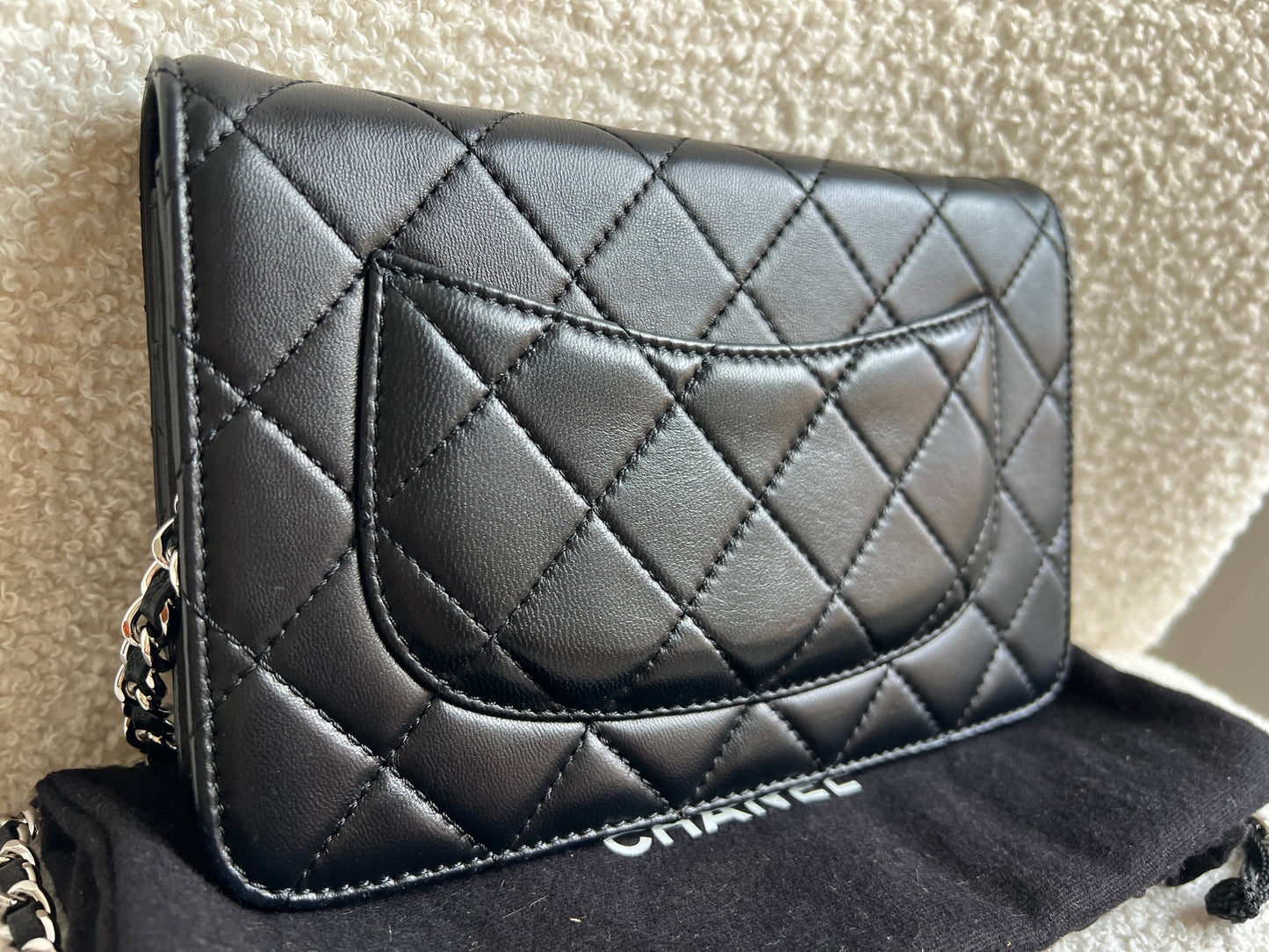 Chanel Wallet on Chain in Black Lambskin Silver Hardware (RRP £2,930)