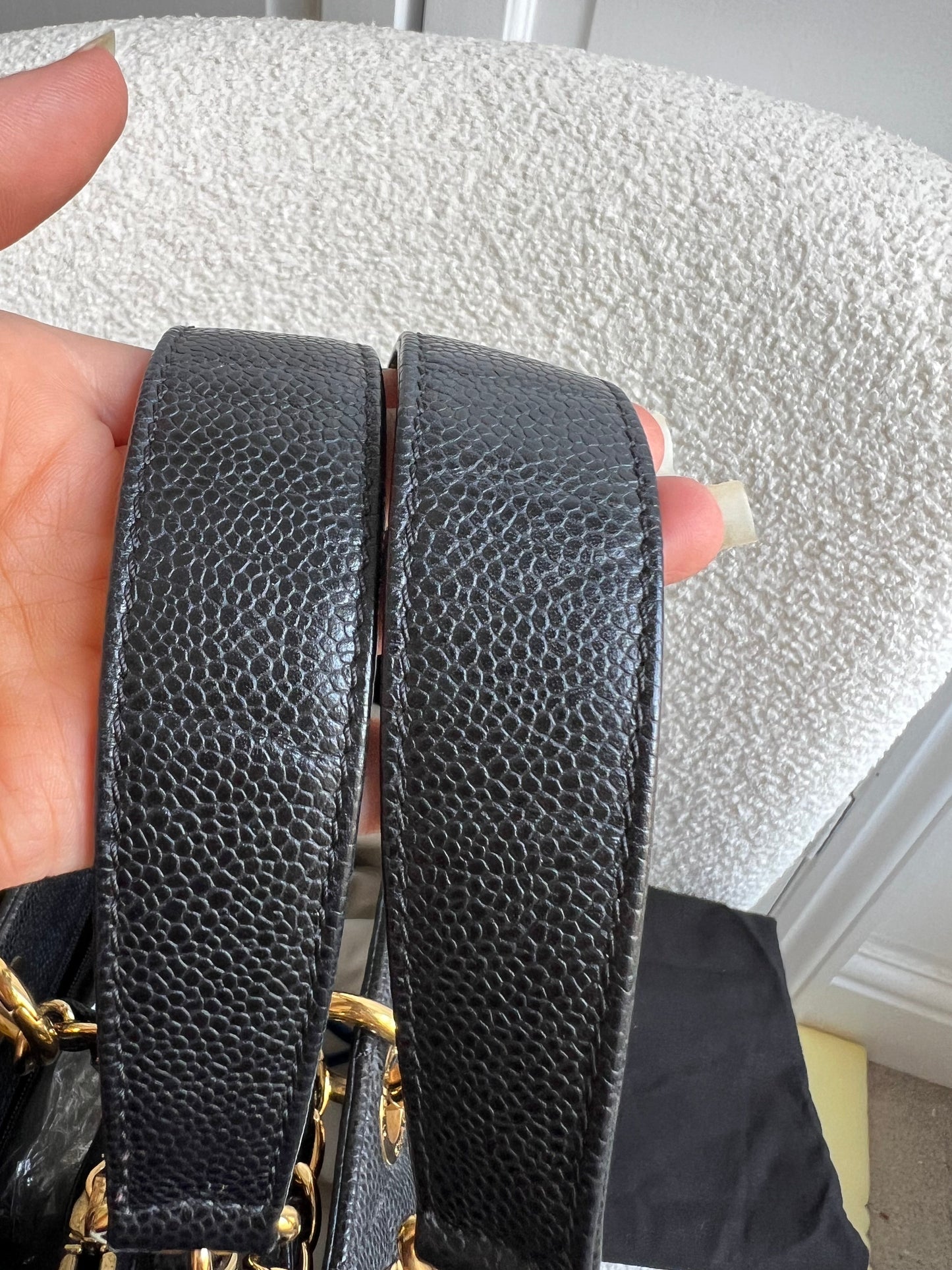 Chanel Black Caviar Grand Shopper Tote Gold Hardware (GST)