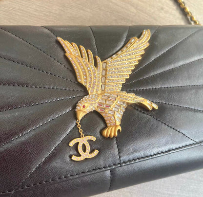 Chanel Cc Eagle Embellished Clutch