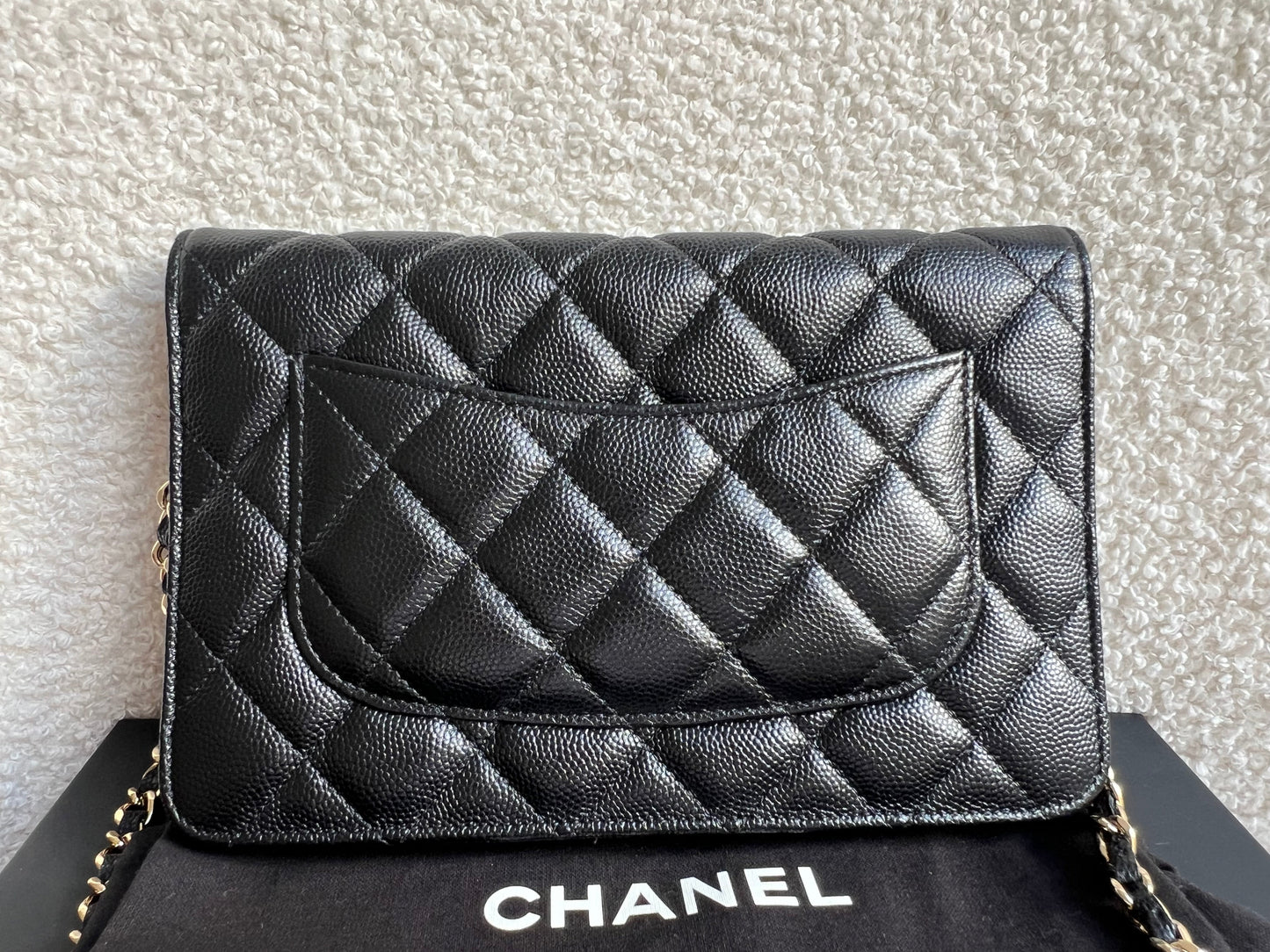 Chanel Black Caviar Wallet on Chain (RRP £2,930)