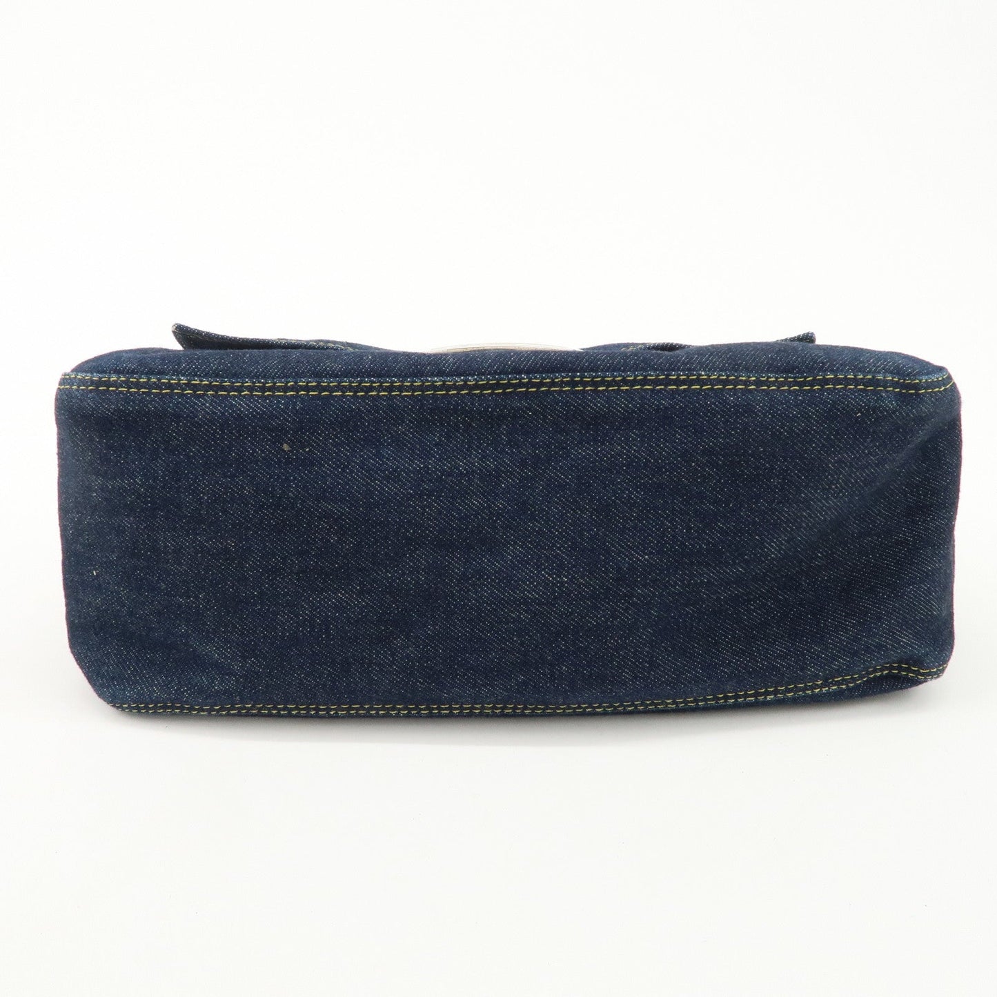 FENDI Denim Leather Mamma Baguette Shoulder Bag 26325