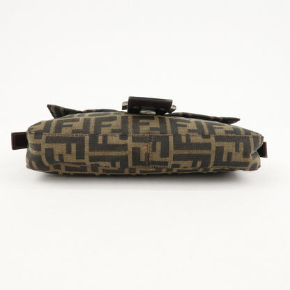 FENDI Mamma Bagguette Zucca Canvas Leather Shoulder Bag 26424