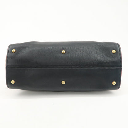 FENDI Cameleon Leather 2WAY Bag Black Brown Blue Red 8BL110