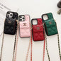 Crossbody Card Holder Embroidered Phone Case for iphone