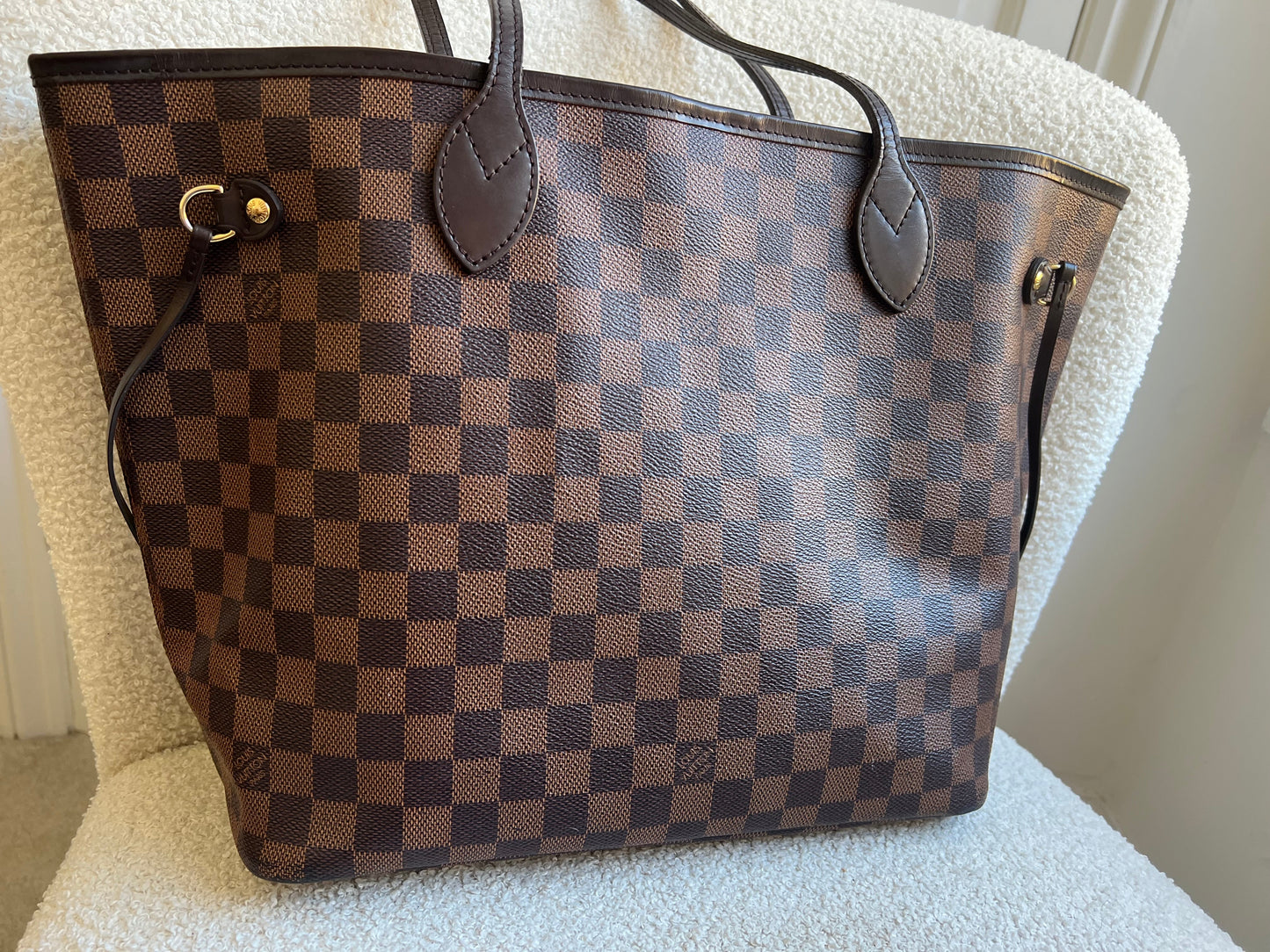 Louis Vuitton Neverfull MM Damier Ebene Cherry Interior (RRP £1,430)