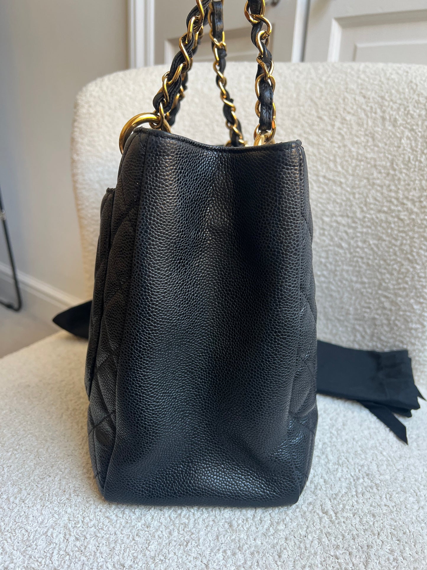 Chanel Black Caviar Grand Shopper Tote Gold Hardware (GST)