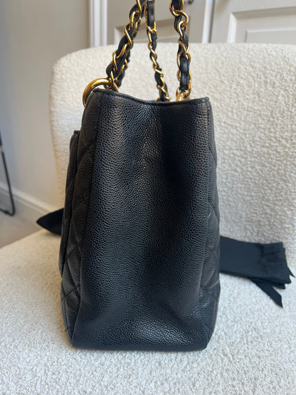 Chanel Black Caviar Grand Shopper Tote Gold Hardware (GST)