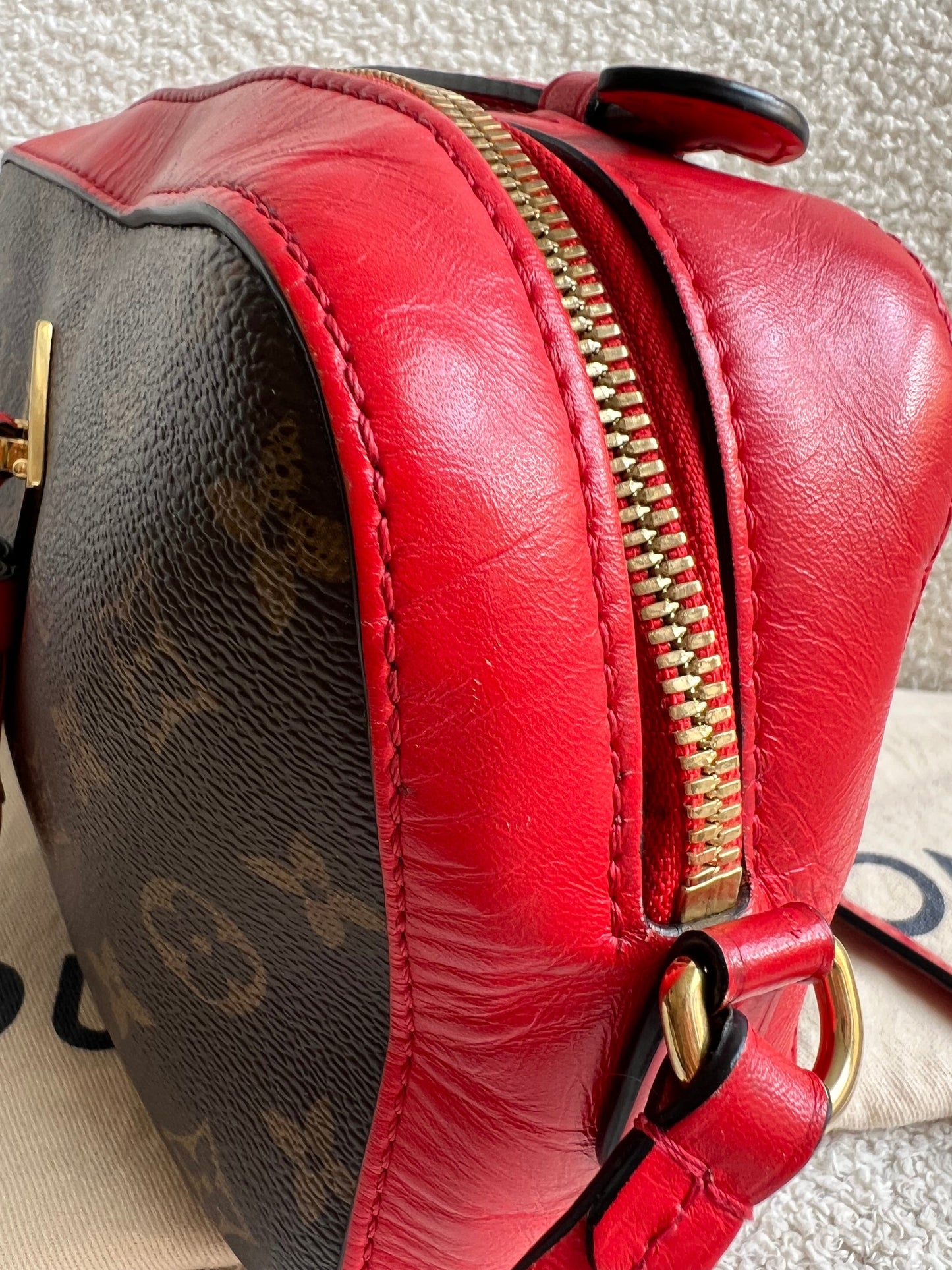 Louis Vuitton Saintonge Monogram Red
