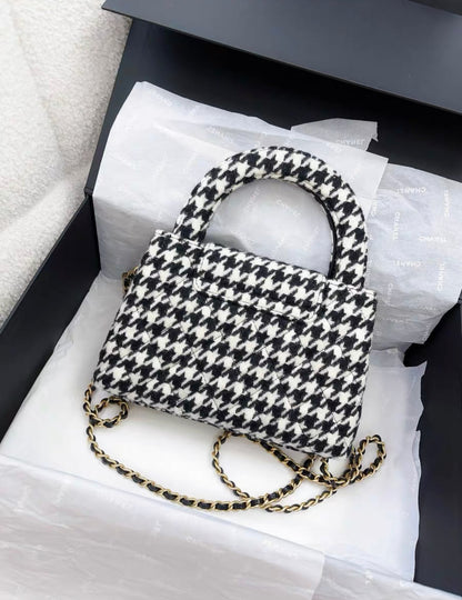 Chanel Kelly Tweed Black Shoulder Bag