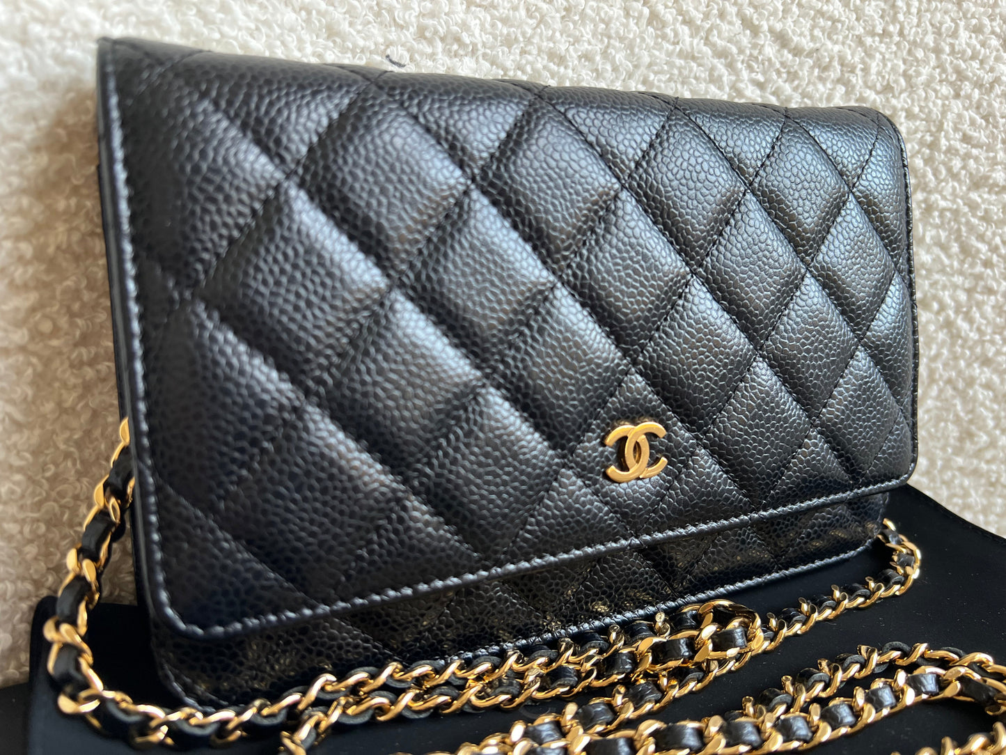 Chanel Black Caviar Wallet on Chain (RRP £2,930)