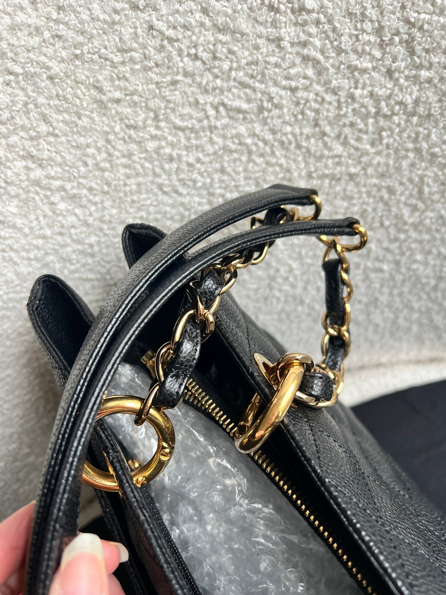 Chanel Black Caviar Grand Shopper Tote Gold Hardware (GST)