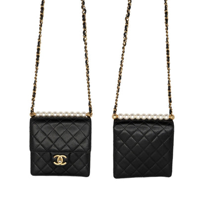 Chanel bag Small Goatskin Quilted Chic Pearls Flap Bag