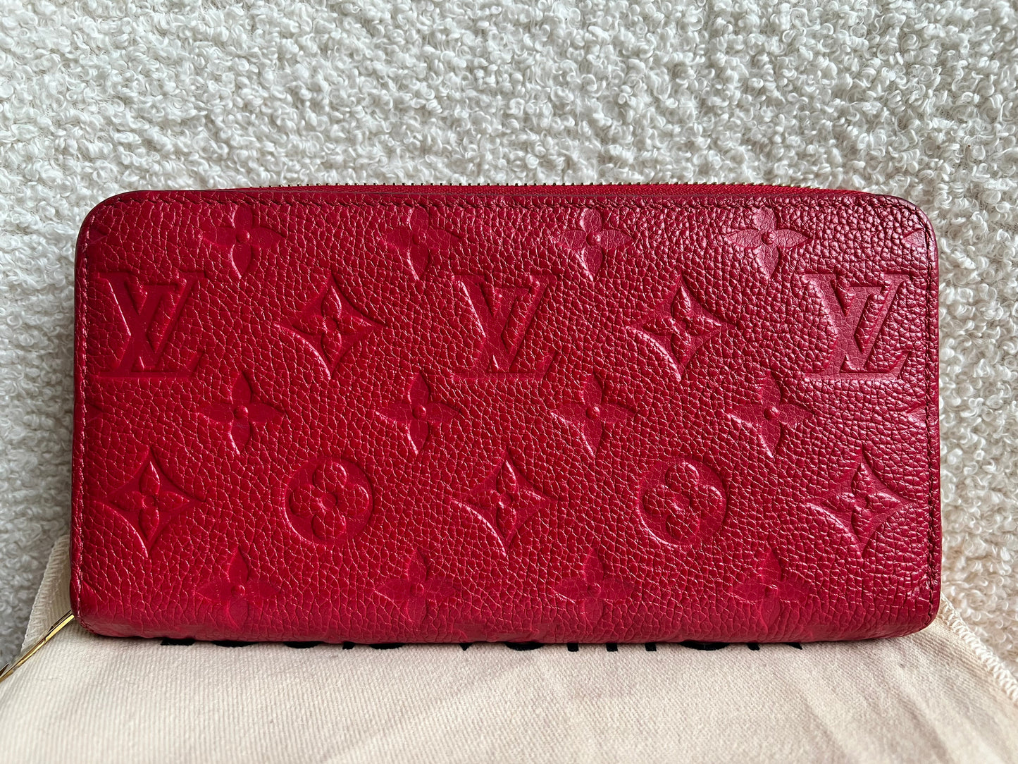Louis Vuitton Zippy Wallet in Red Empreinte (RRP £740)