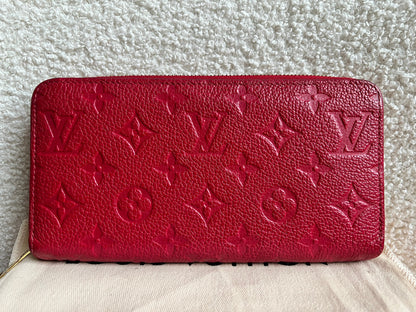 Louis Vuitton Zippy Wallet in Red Empreinte (RRP £740)