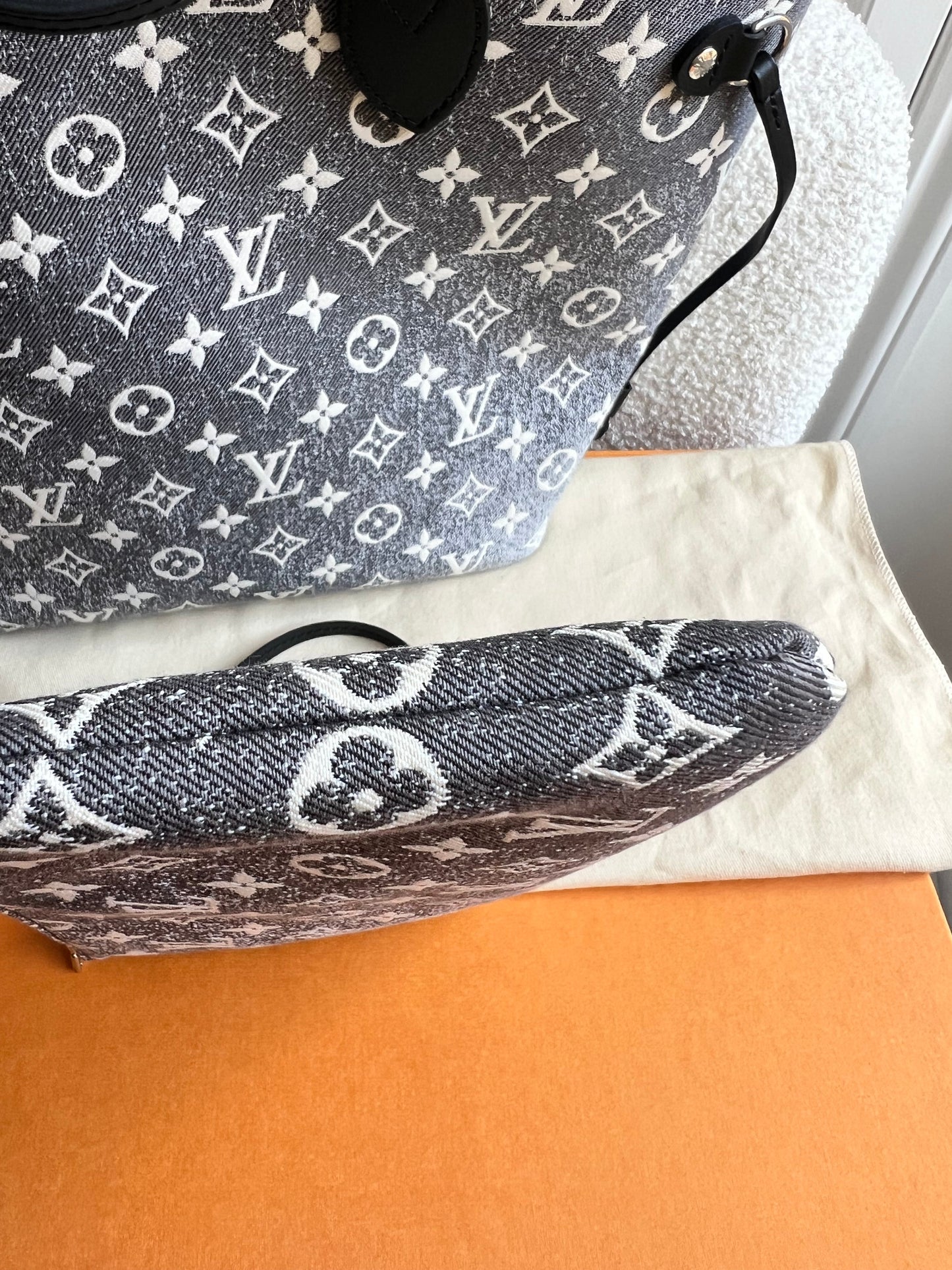 Louis Vuitton Neverfull MM Jacquard Denim