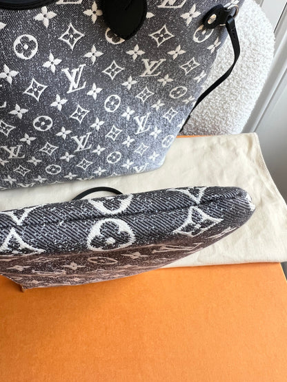 Louis Vuitton Neverfull MM Jacquard Denim