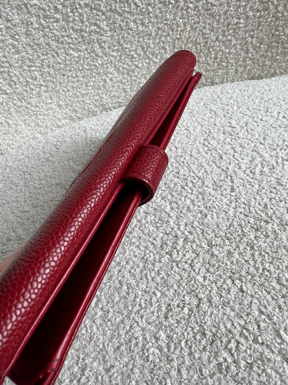Chanel Red Caviar Timeless Large Flap Wallet