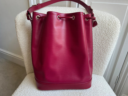 Louis Vuitton Fuchsia Epi Noe GM Bucket Bag