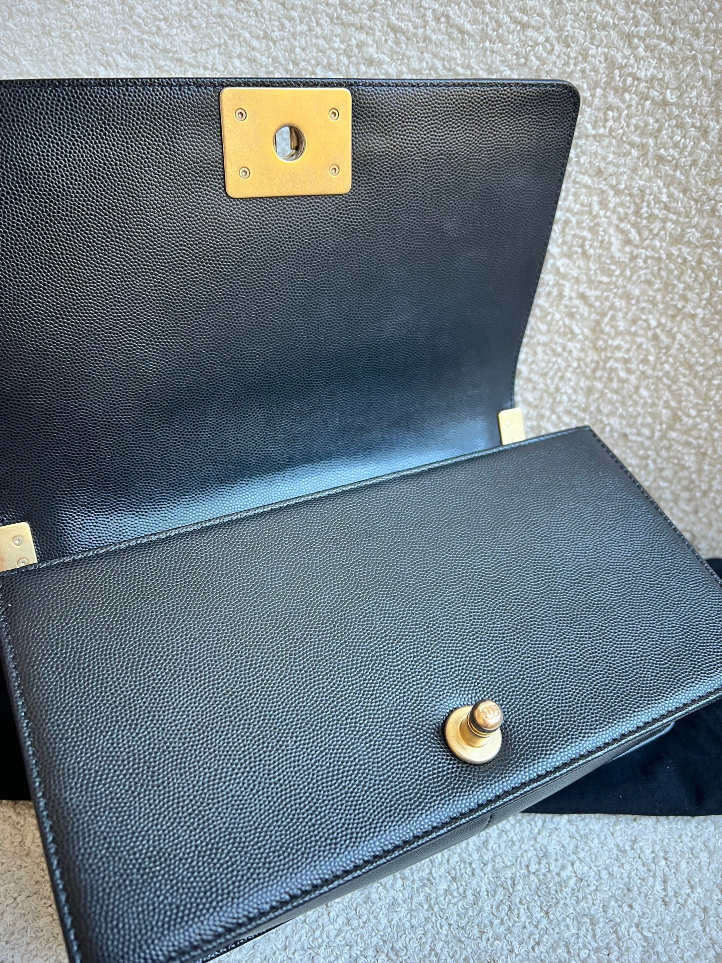 Chanel Black Caviar Medium Boy Bag (RRP £5800)