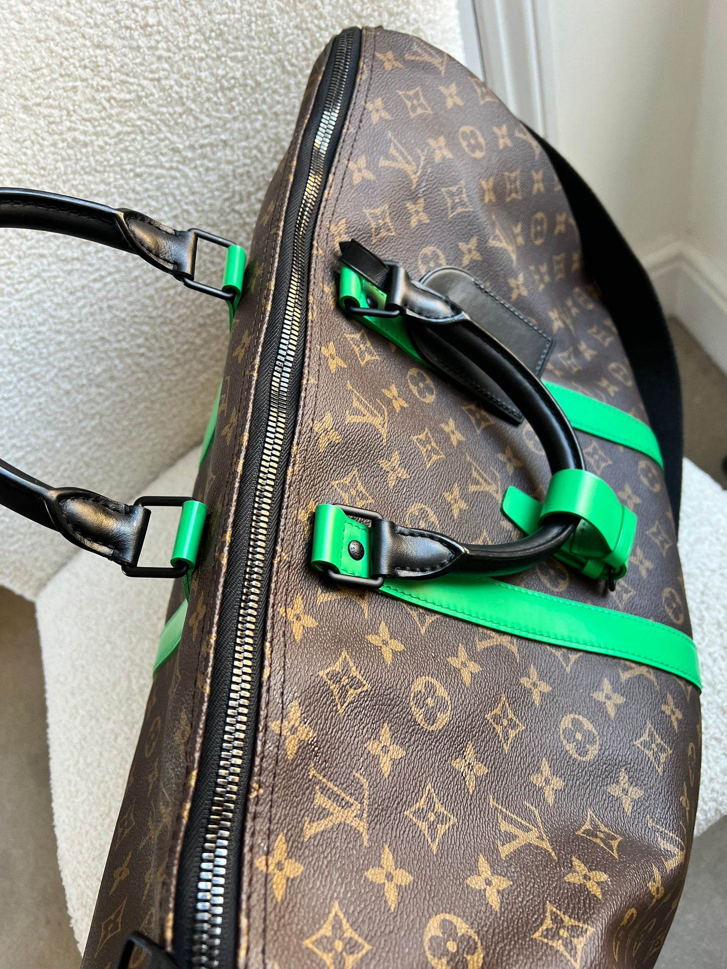 Louis Vuitton Keepall Bandouliere 50 Monogram Macassar and Minty Green (RRP £2,520)