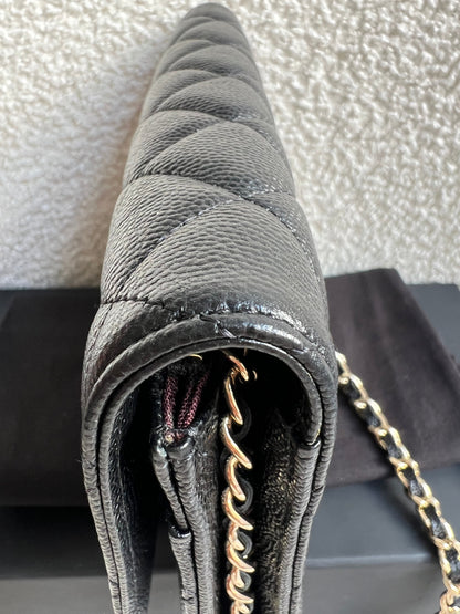 Chanel Black Caviar Wallet on Chain (RRP £2,930)