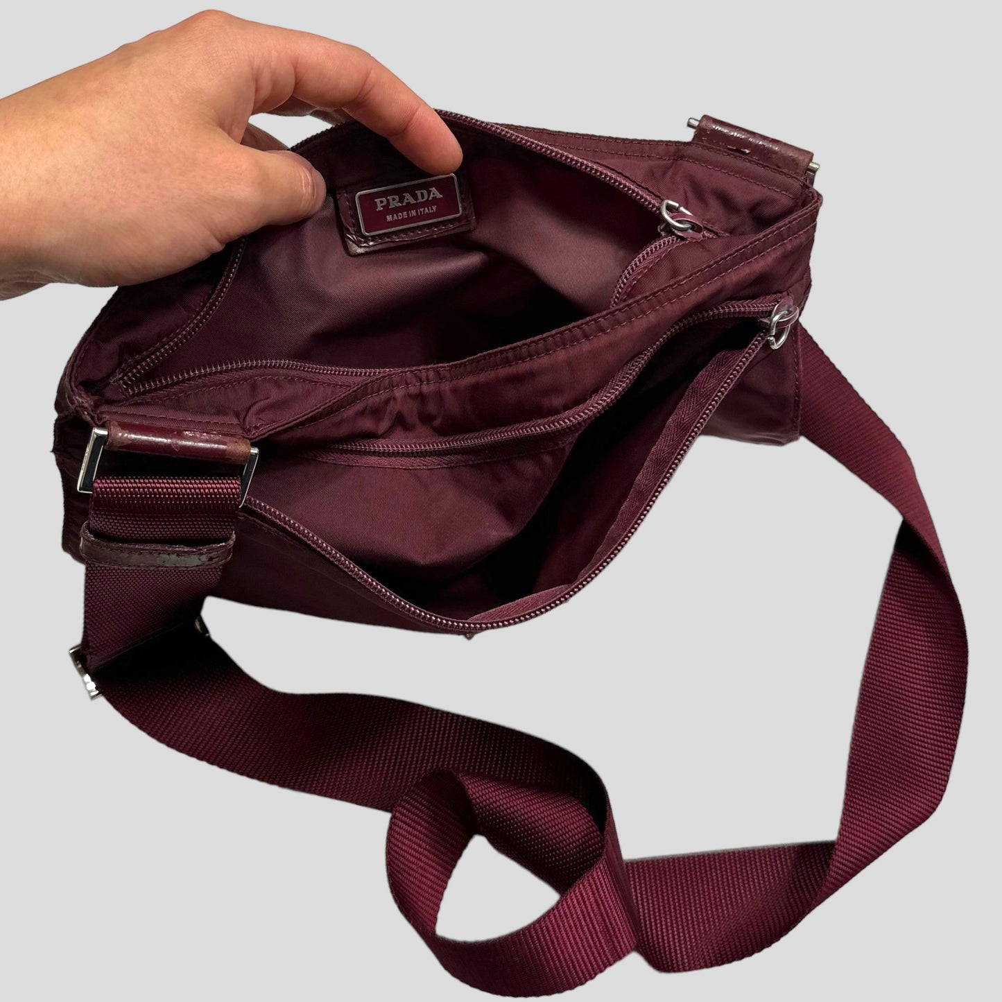 Prada Milano 00’s Nylon Rectangle Crossbody Bag