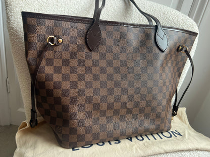 Louis Vuitton Neverfull MM Damier Ebene Rose Ballerine (RRP £1430)
