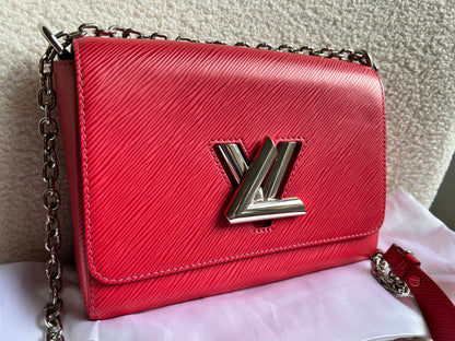 Louis Vuitton Coquelicot Twist MM Shoulder Bag (RRP £3450)