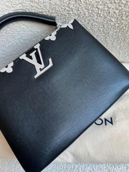 Louis Vuitton Capucines BB in Black with Crystal Flowers (RRP £5350)