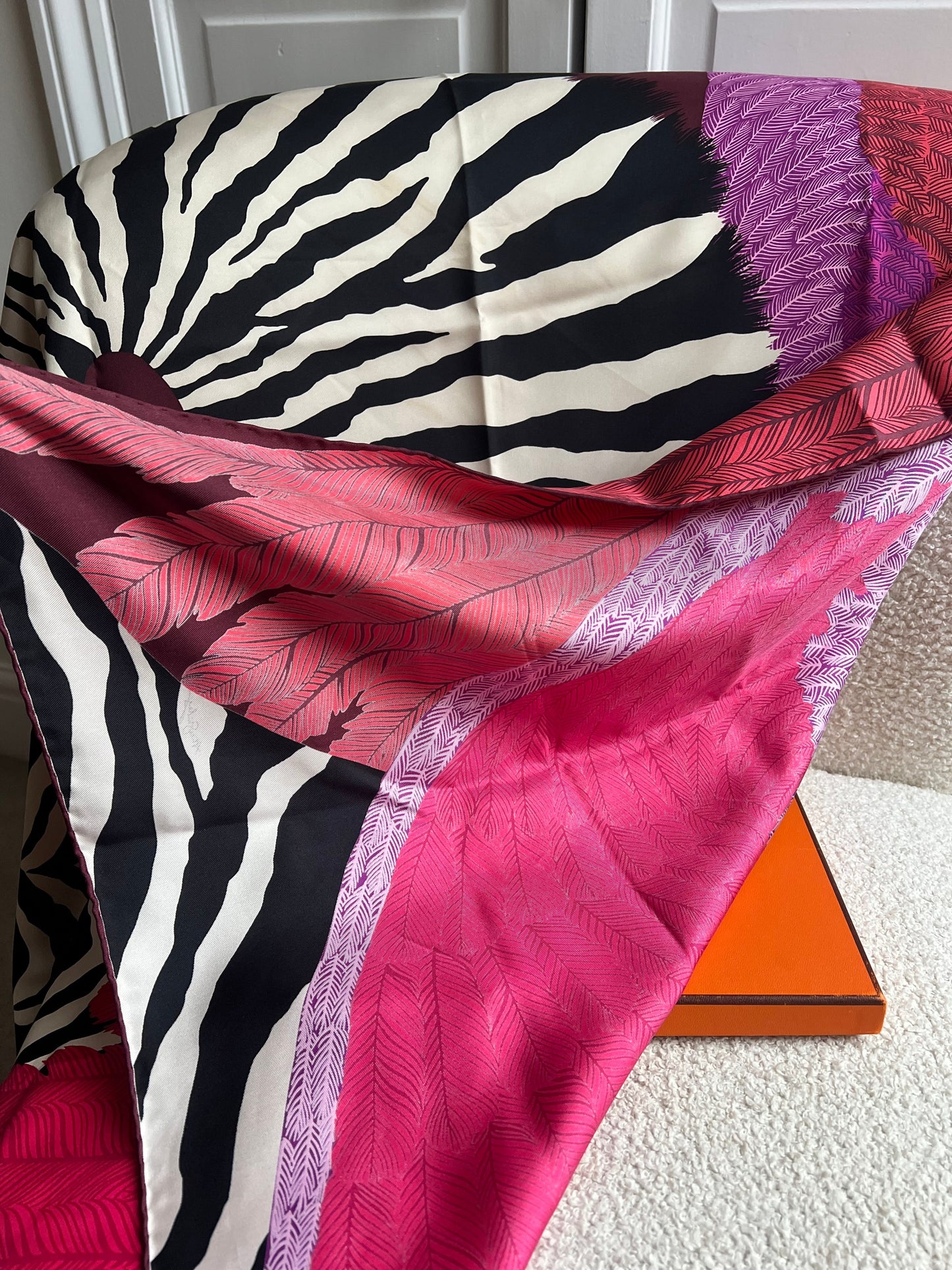 Hermès silk scarf Zebra Pegasus