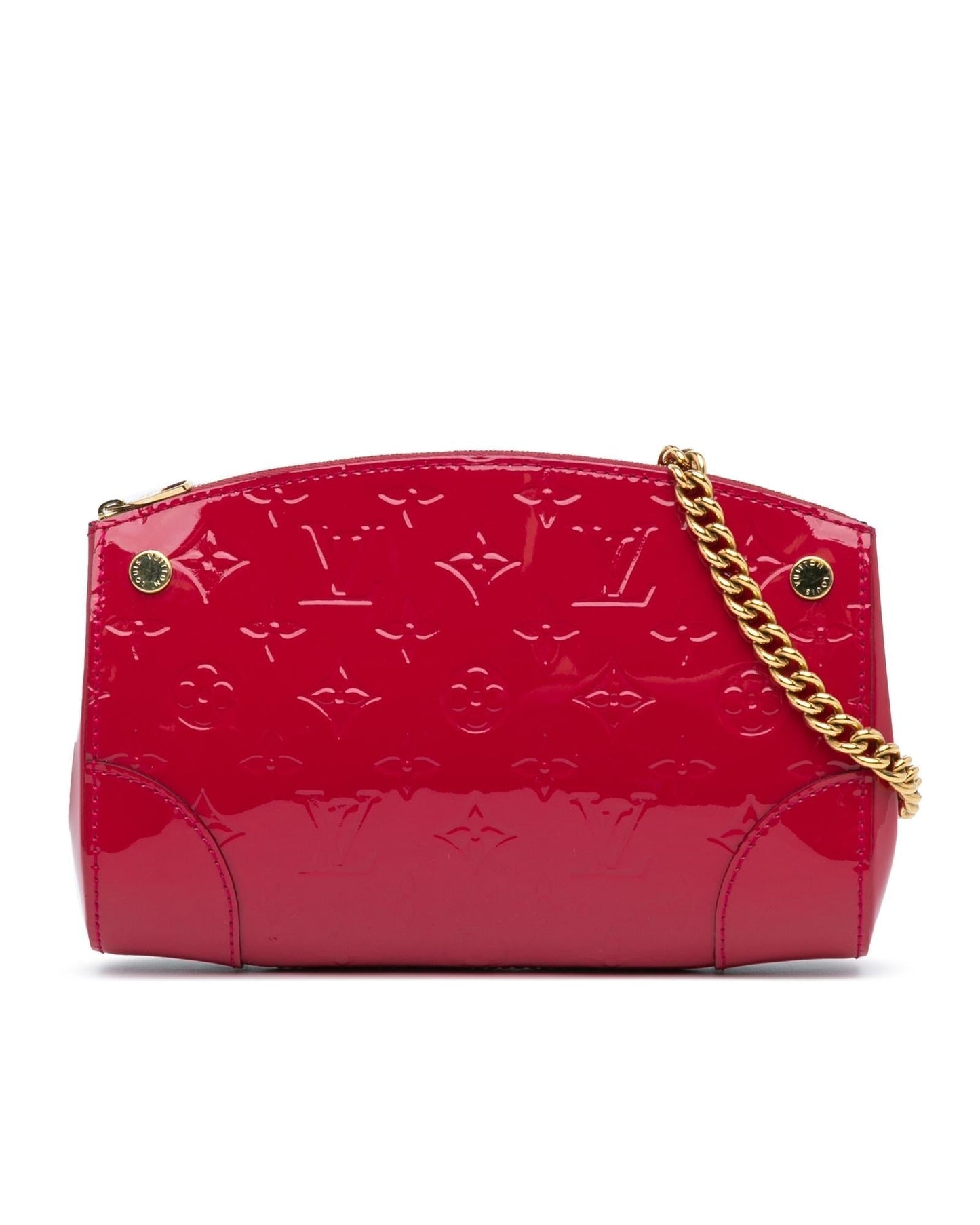 Monogram Vernis Leather Chain Strap Crossbody Bag