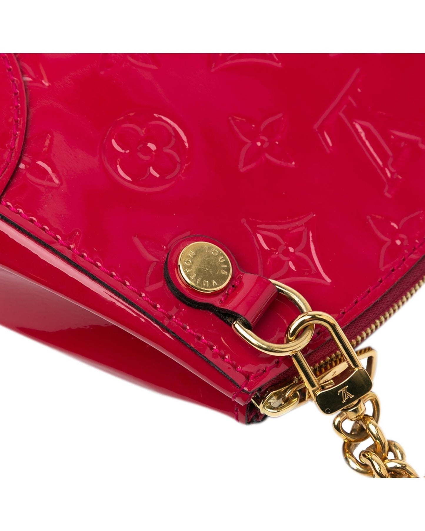 Monogram Vernis Leather Chain Strap Crossbody Bag