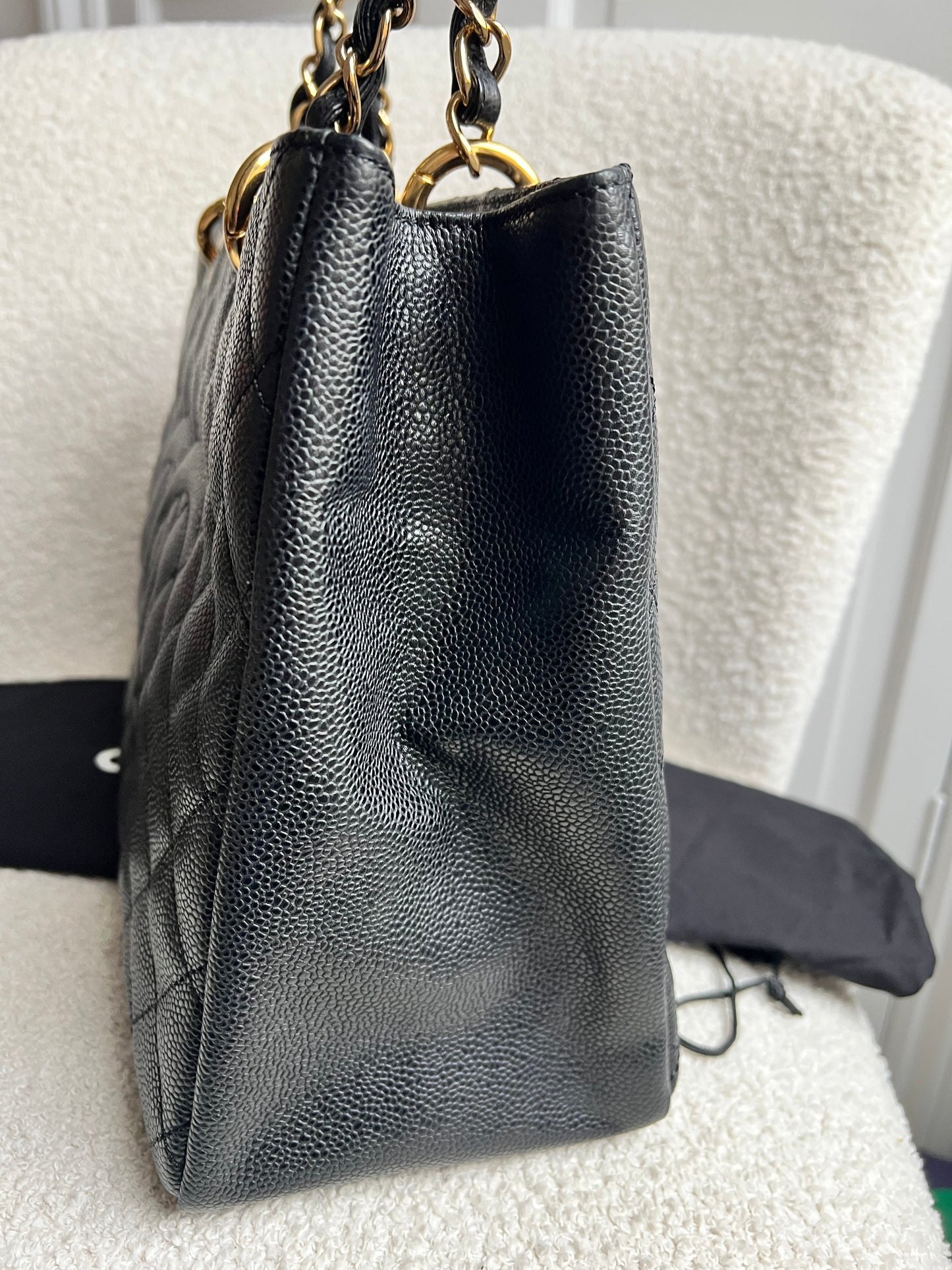 Chanel Black Caviar Grand Shopper Tote Gold Hardware (GST)