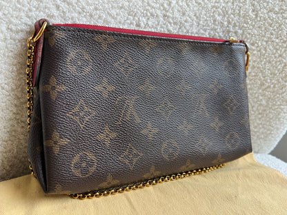 Louis Vuitton Red and Monogram Pallas Pochette