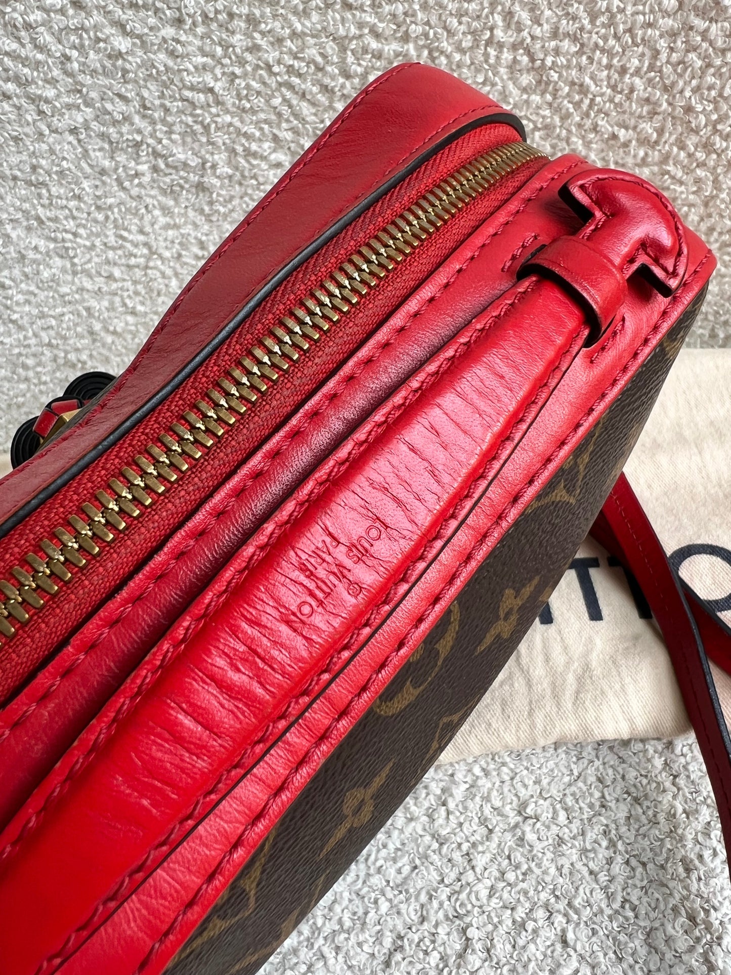 Louis Vuitton Saintonge Monogram Red