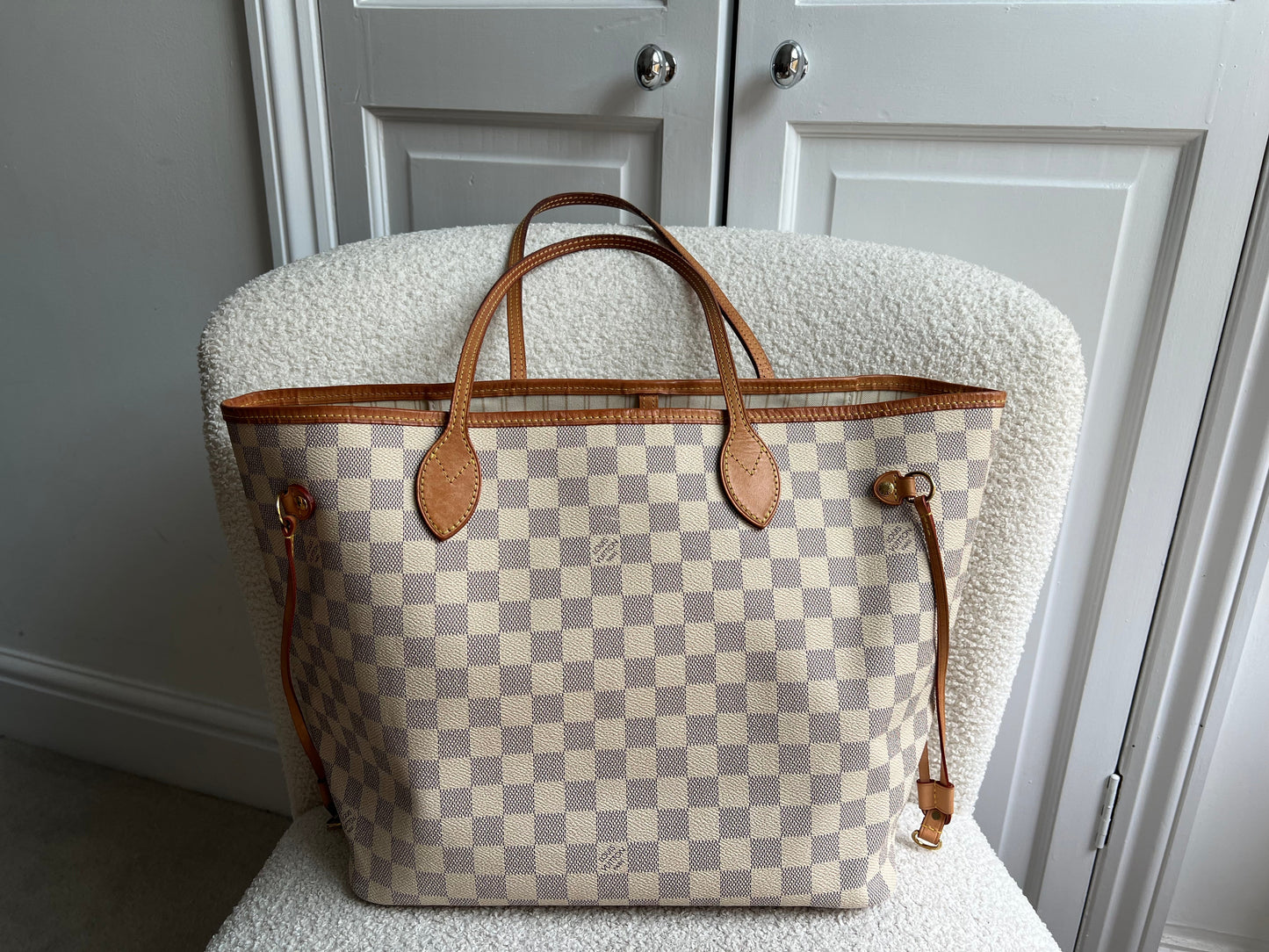 Louis Vuitton Neverfull MM Monogram Damier Azur (RRP £1,470)