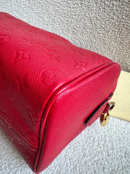 Louis Vuitton Speedy 25 Red Empreinte (RRP £1,840)