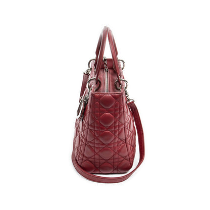 Dior Lady Dior Leather Shoulder Bag